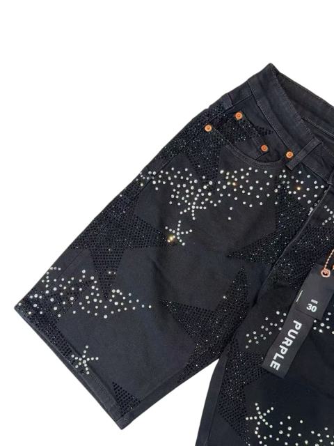 1:1 quality version Five-Pointed Star Galaxy Rhinestone Denim Shorts 2 colors 28920230