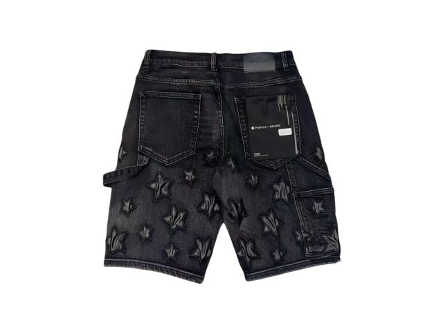 1:1 quality version Leather Five-Pointed Star Patch Denim Shorts 28920228