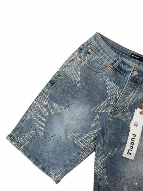 1:1 quality version Five-Pointed Star Galaxy Rhinestone Denim Shorts 2 colors 28920230