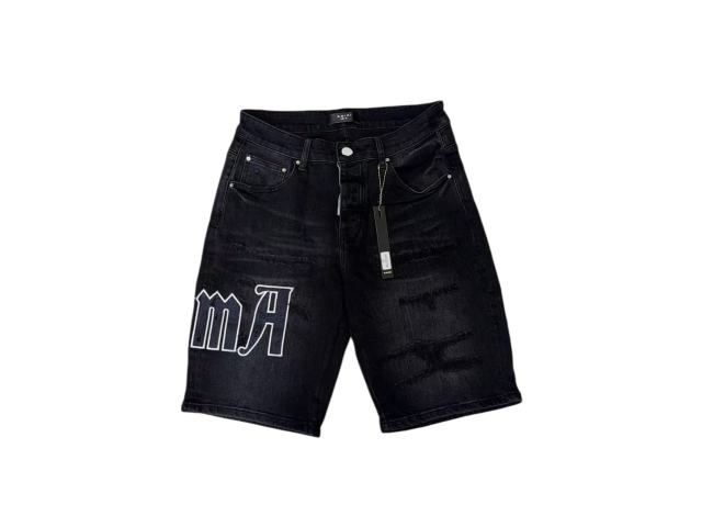 1:1 quality version Reverse Logo Patch Ripped Denim Shorts 28920239