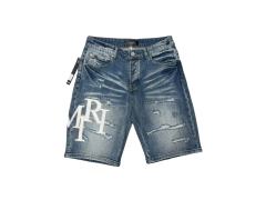 1:1 quality version Classic White Logo Patch Denim Shorts 28920244