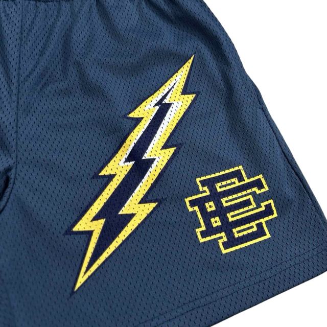 1:1 quality version Color Block Lightning Print Mesh Shorts 3 colors 28893312
