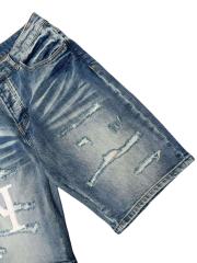 1:1 quality version Classic White Logo Patch Denim Shorts 28920244