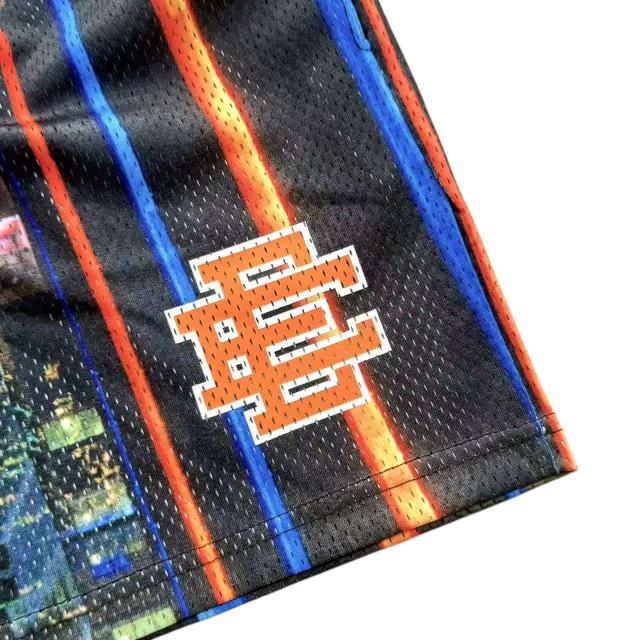 1:1 quality version New York Manhattan Night View Print Mesh Shorts 28893313