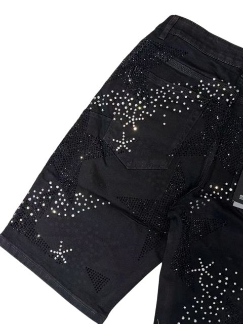 1:1 quality version Five-Pointed Star Galaxy Rhinestone Denim Shorts 2 colors 28920230