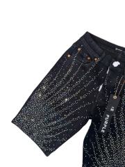 1:1 quality version Water Grass Star Dot Rhinestone Denim Shorts 2 colors 28920229