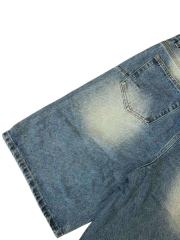 1:1 quality version Side Double Column Colorful Hot Drilling Denim Shorts 2 colors 28920223