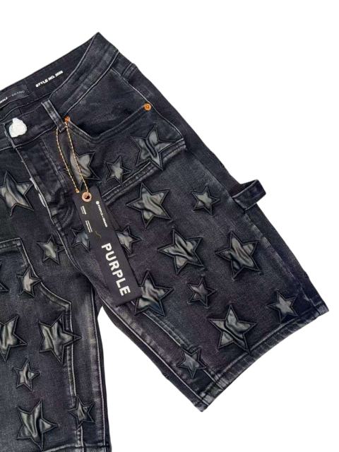 1:1 quality version Leather Five-Pointed Star Patch Denim Shorts 28920228