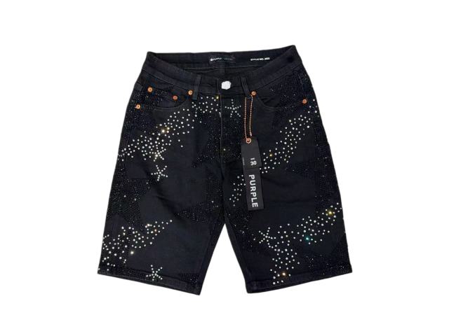 1:1 quality version Five-Pointed Star Galaxy Rhinestone Denim Shorts 2 colors 28920230