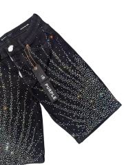 1:1 quality version Water Grass Star Dot Rhinestone Denim Shorts 2 colors 28920229