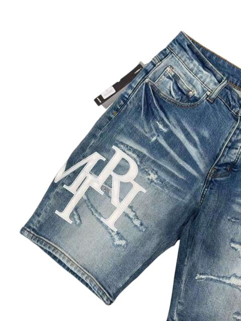 1:1 quality version Classic White Logo Patch Denim Shorts 28920244
