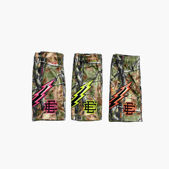 1:1 quality version Lightning & Dead Branches Print Mesh Shorts 3 colors 28893314