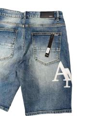 1:1 quality version Classic White Logo Patch Denim Shorts 28920244