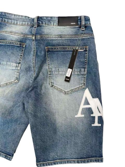 1:1 quality version Classic White Logo Patch Denim Shorts 28920244
