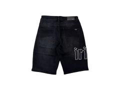 1:1 quality version Reverse Logo Patch Ripped Denim Shorts 28920239