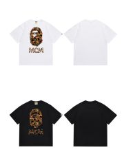Bape MCM Camouflage Desert Ape Head Cutout Letter Tee 2 colors