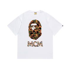 Bape MCM Camouflage Desert Ape Head Cutout Letter Tee 2 colors