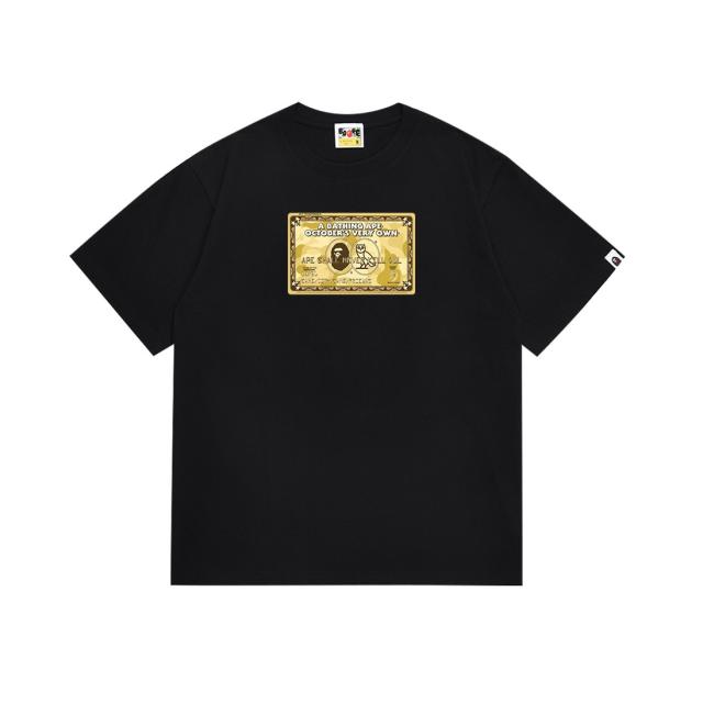 Bape Money T-Shirt Black White