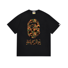 Bape MCM Camouflage Desert Ape Head Cutout Letter Tee 2 colors