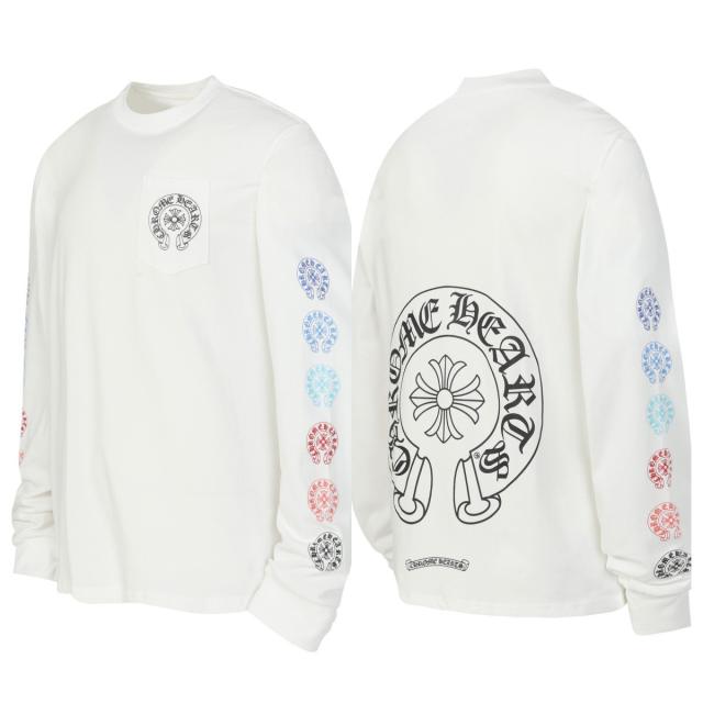 Chr0me Hearts Blue Crosses Long-Sleeve Blue T-Shirt