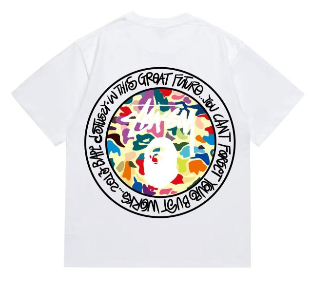 Bape x Stussy T-Shirt Black White