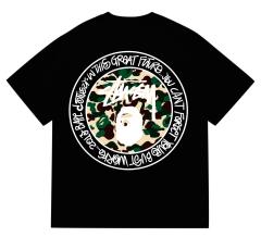 Bape x Stussy T-Shirt Black White