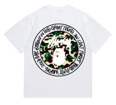 Bape x Stussy T-Shirt Black White