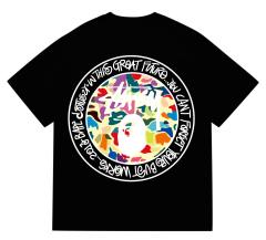 Bape x Stussy T-Shirt Black White