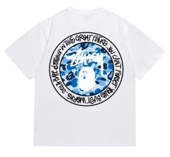 Bape x Stussy T-Shirt Black White