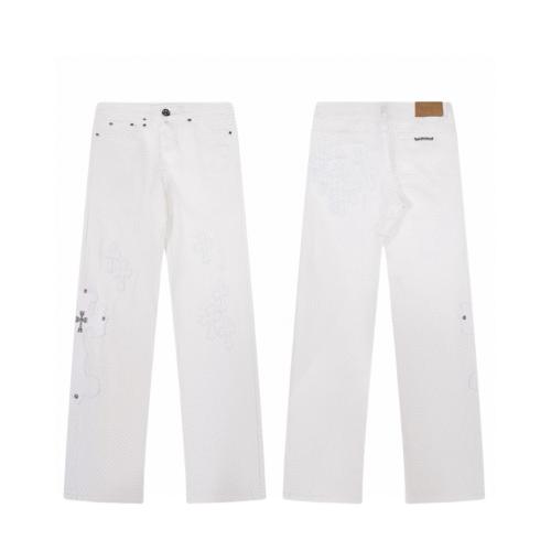 Chr0me Hearts CH Cross White Pants Jeans