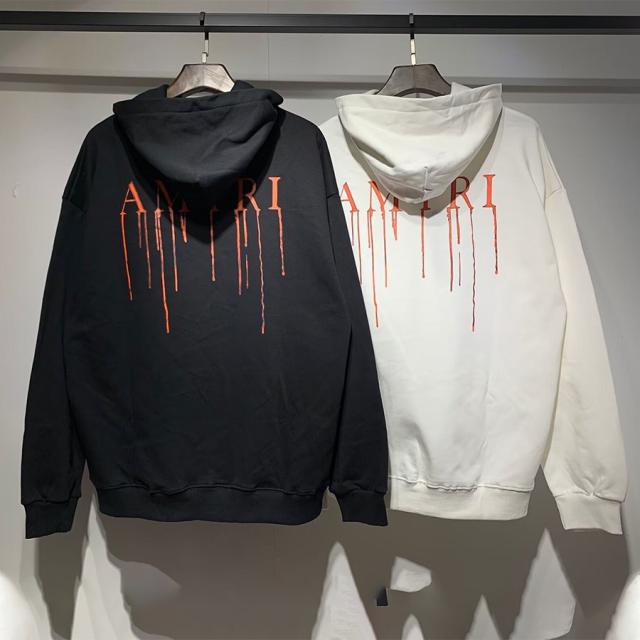Αmiri Orange Logo Hoodies