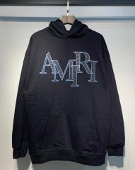 Αmiri Blue Logo Hoodies