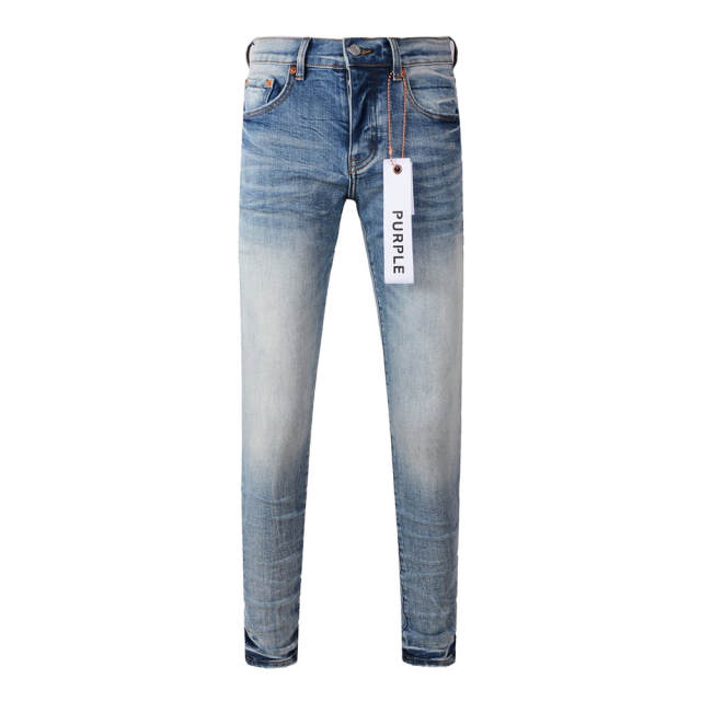 #9016 1:1 PURPLE BRΑND Mid Indigo Clean Fits Denim Jeans