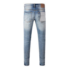 #9016 1:1 PURPLE BRΑND Mid Indigo Clean Fits Denim Jeans