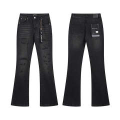 1:1 Quality Purple Brand Mens Distressed Flare Jeans