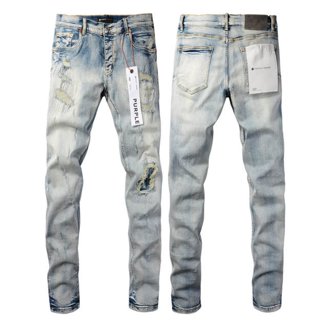 #9050 1:1 PURPLE BRΑND Light Indigo Denim Jeans