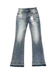 1:1 quality version Irregular Small Holes Flared Jeans