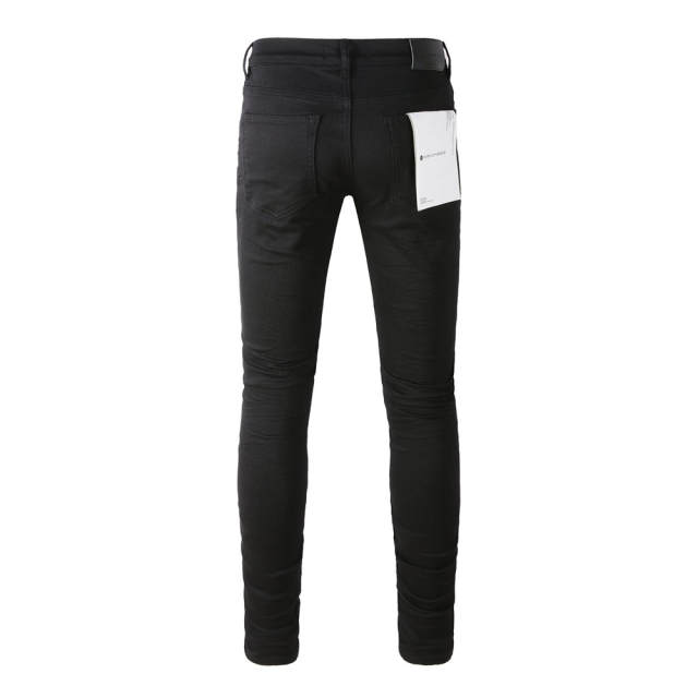 #9023 1:1 PURPLE BRΑND Black Clean Fits Jeans