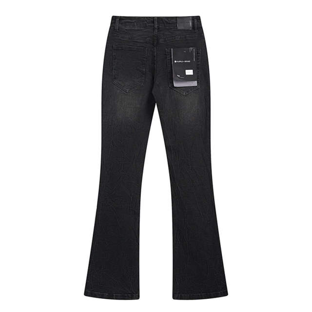 1:1 Quality Purple Brand Mens Distressed Flare Jeans