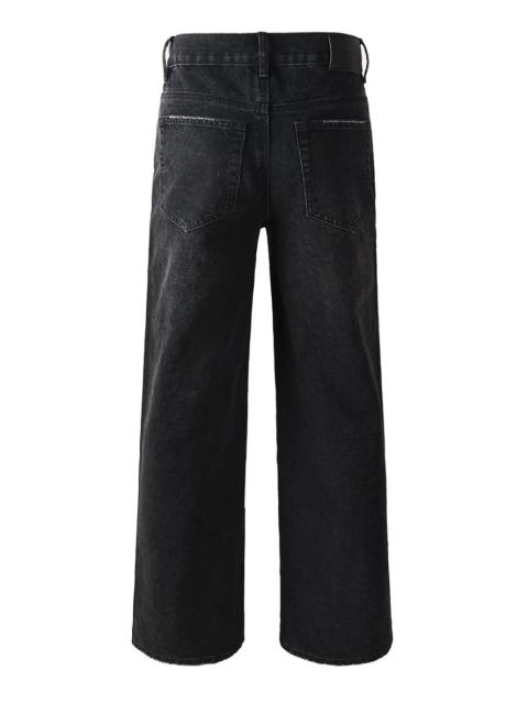 1:1 Quality Version Purple Rhinestone Baggy Jeans