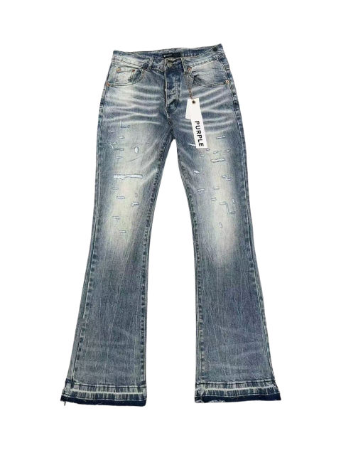 1:1 quality version Irregular Small Holes Flared Jeans