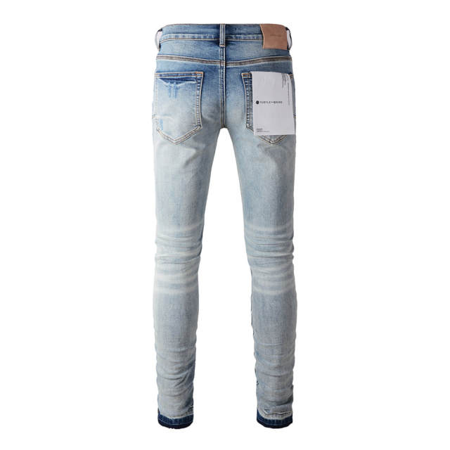 #9013 1:1 PURPLE BRΑND Light Indigo Denim Jeans