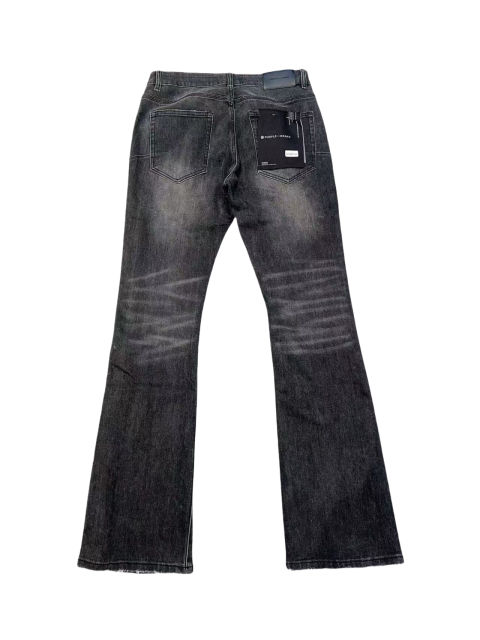 1:1 quality version Purple Side rhinestone slightly flared jeans