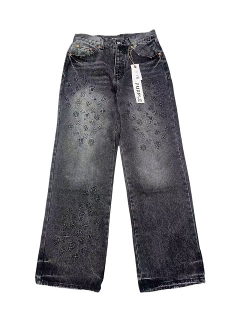 1:1 quality version Embroidered logo straight-leg Jeans