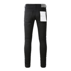#9022 1:1 PURPLE BRΑND Black Cut Clean Fits Jeans