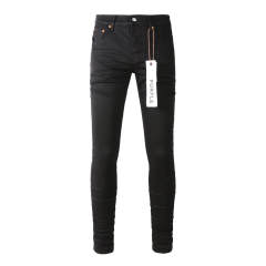 #9023 1:1 PURPLE BRΑND Black Clean Fits Jeans