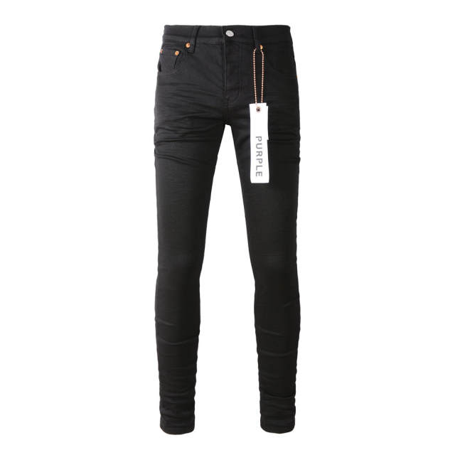 #9023 1:1 PURPLE BRΑND Black Clean Fits Jeans