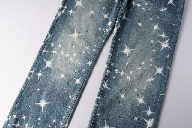 [Hot] 1:1 PURPLE BRΑND Lightning Straight Denim Jeans