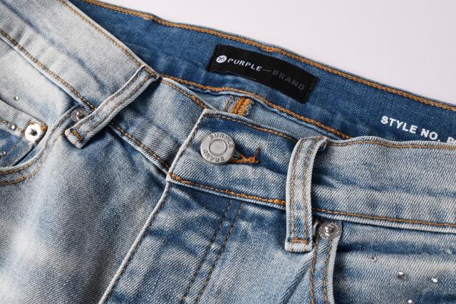 1:1 PURPLE BRΑND Rhinestone Cut Gray Skinny Fits Jeans