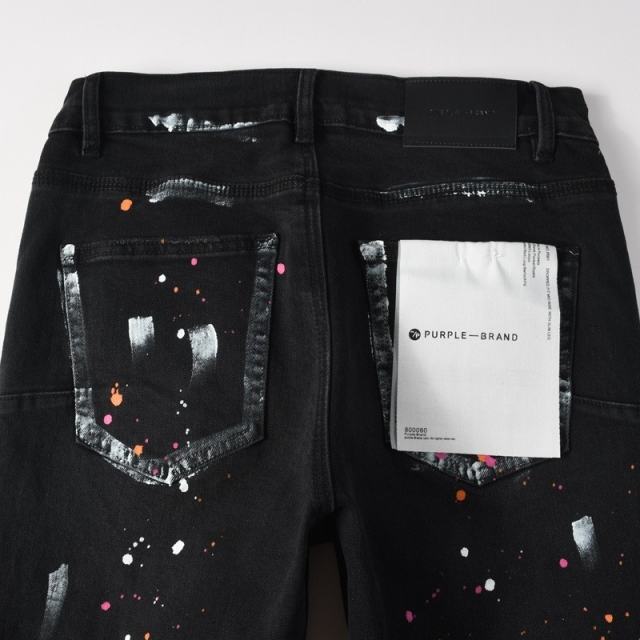 1:1 PURPLE BRΑND Splatter Ink Denim Jeans